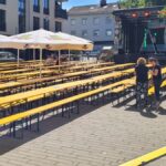 Der Festaufbau ist in vollem Gange