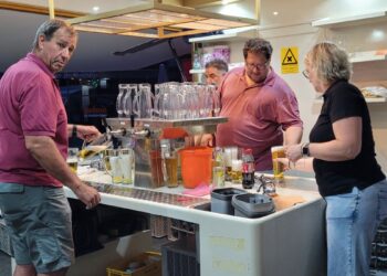 Im Bierwagen geht's rund