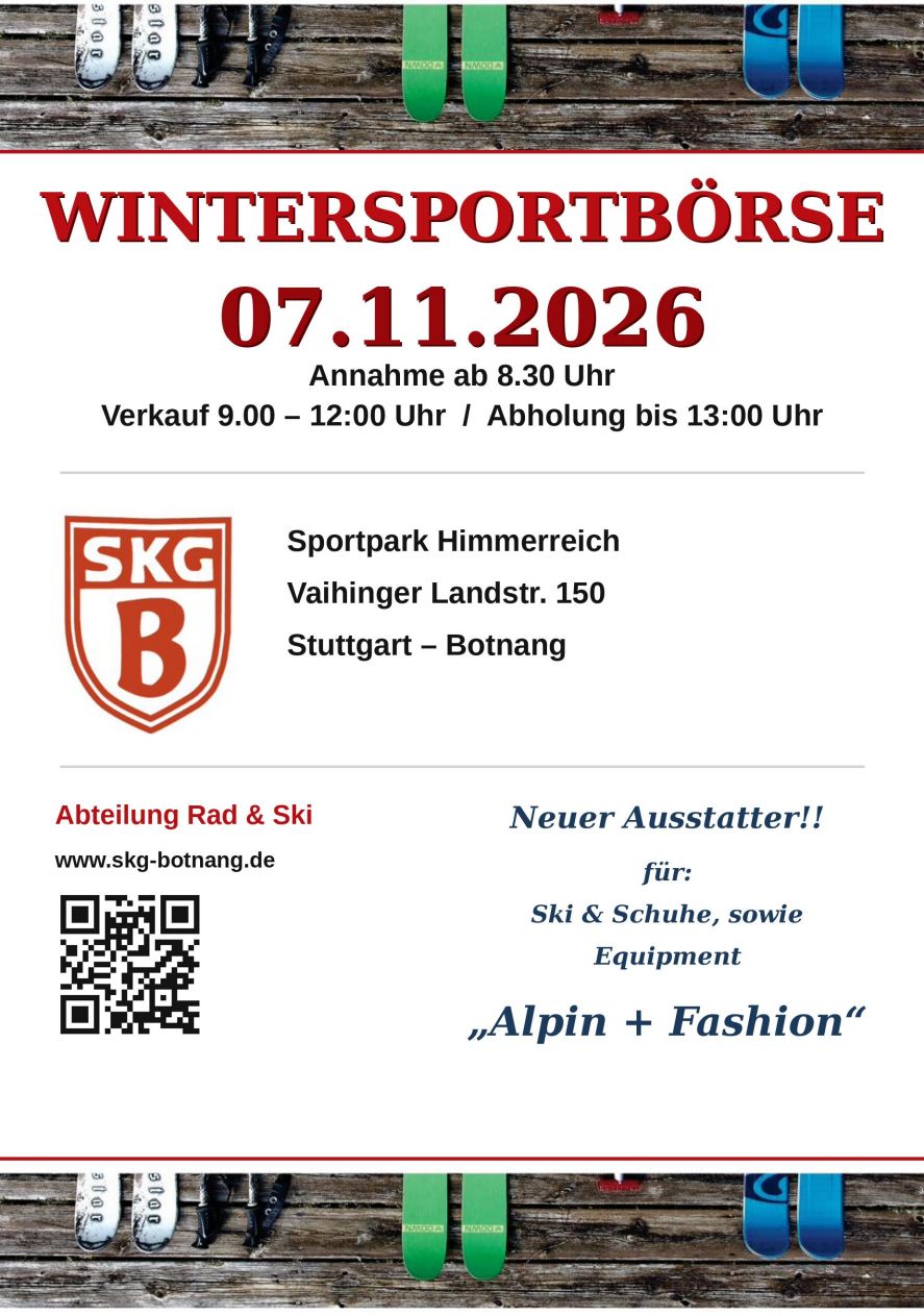 Plakat SKG Wintersportbörse